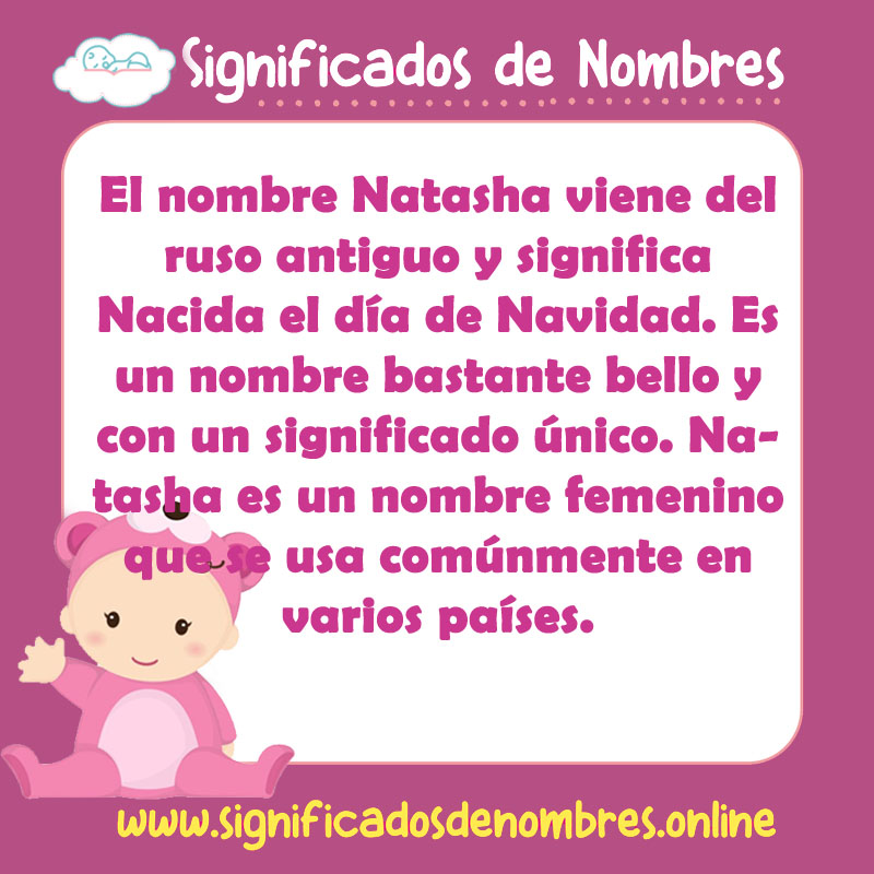 Significado y origen del nombre Natasha