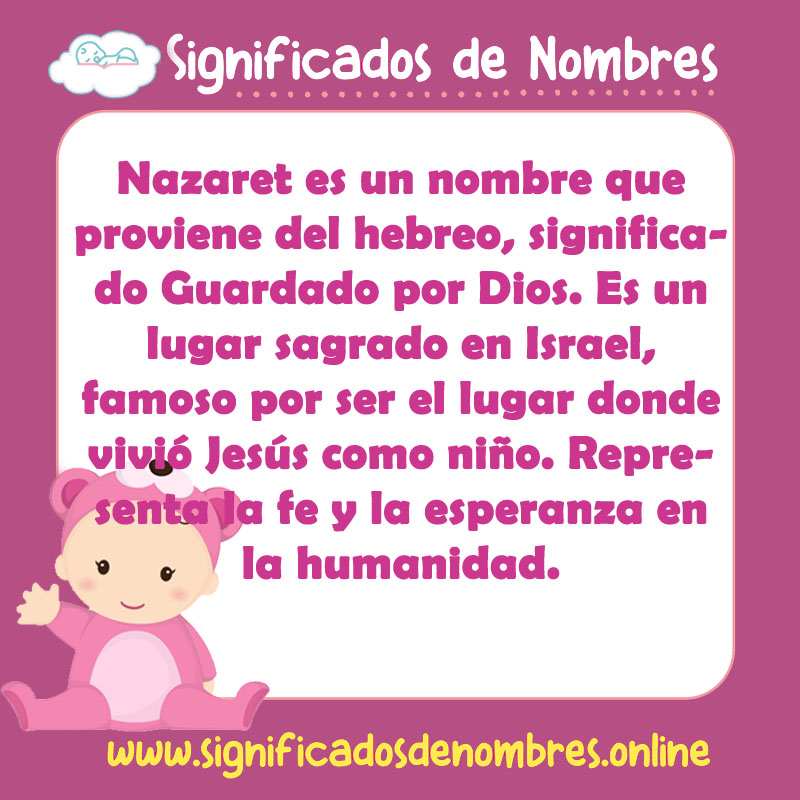 Significado y origen del nombre Nazaret