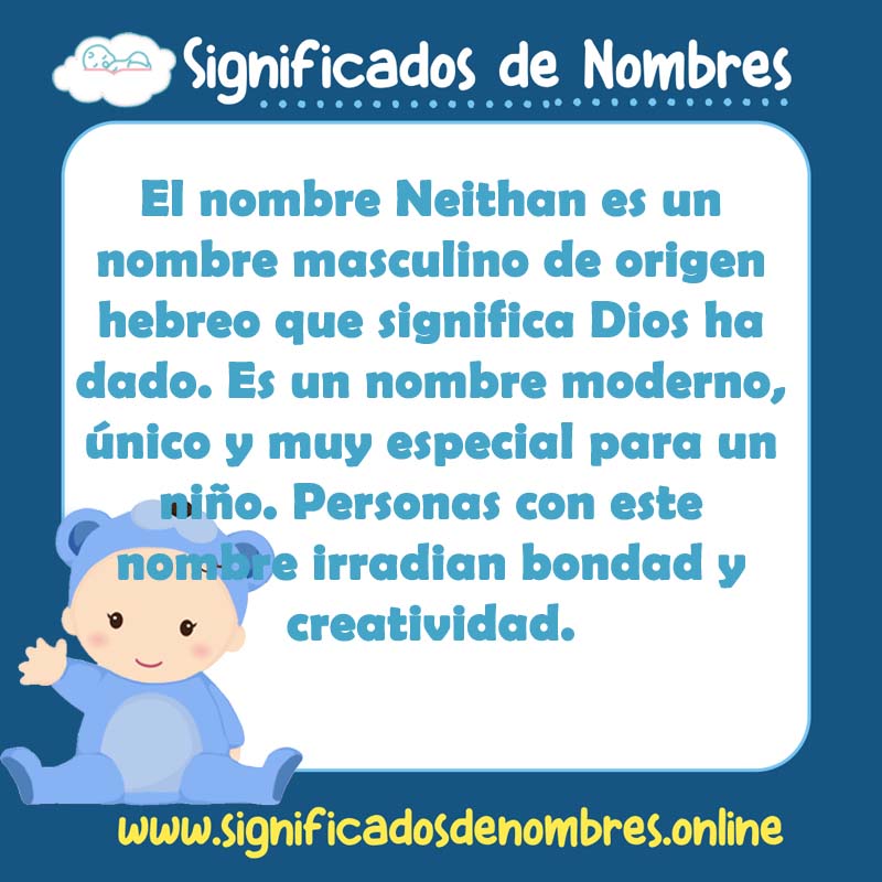 Significado y origen del nombre Neithan