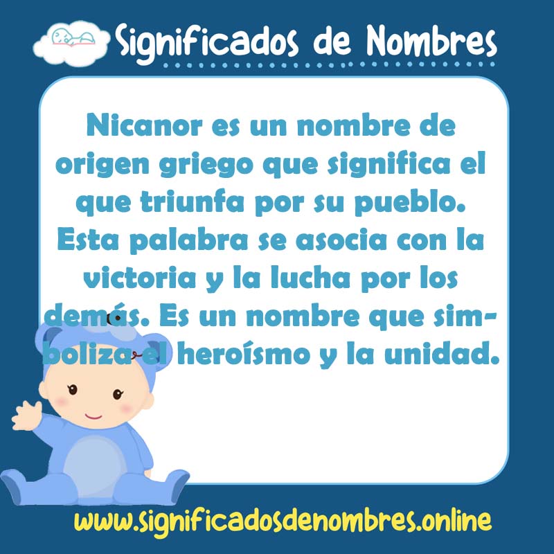 Significado y origen del nombre Nicanor