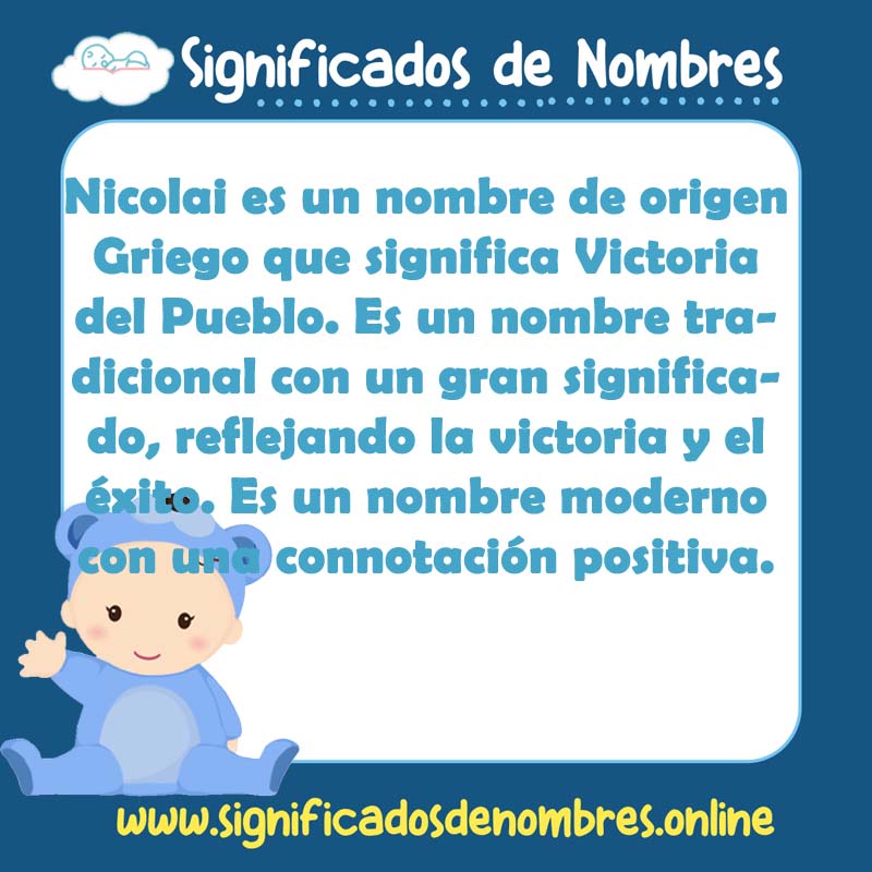 Significado y origen del nombre Nicolai