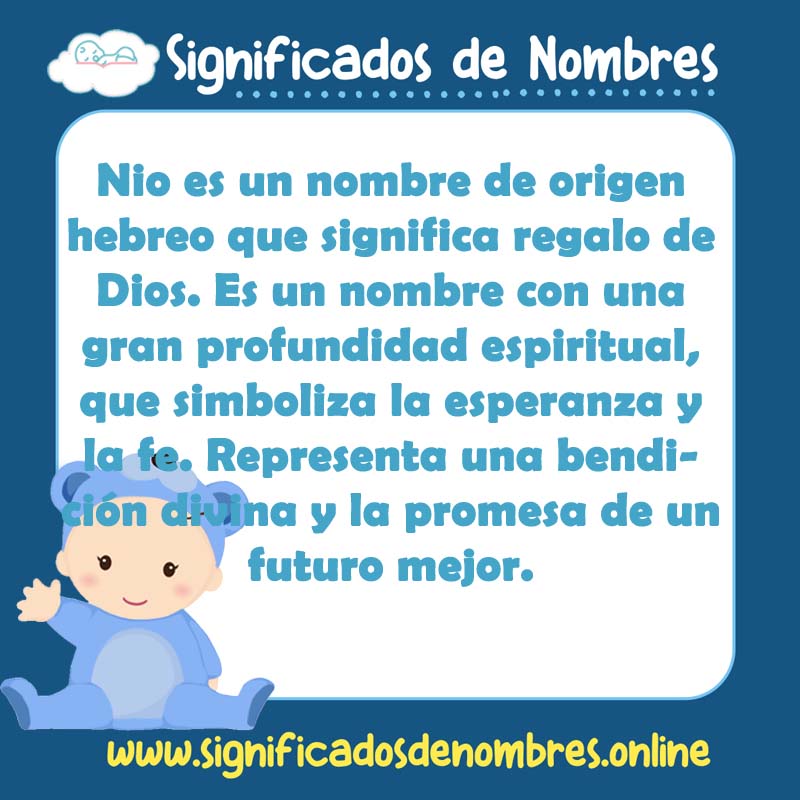Significado y origen del nombre Nio