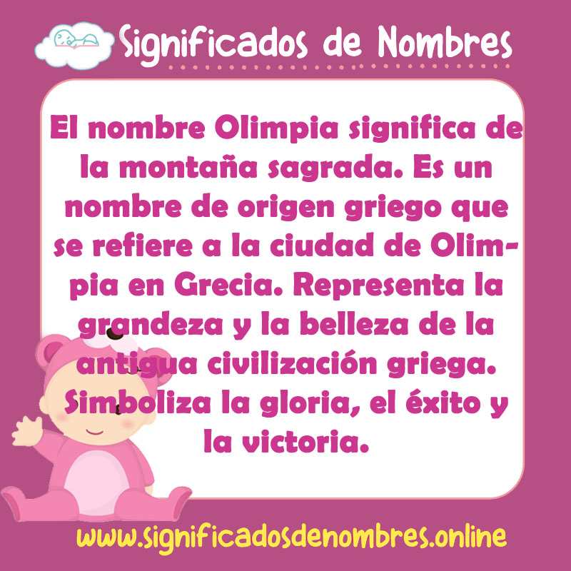 Significado y origen del nombre Olimpia