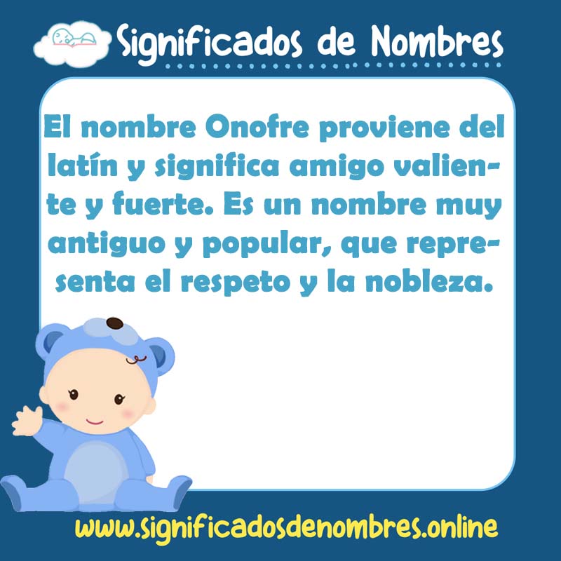 Significado y origen del nombre Onofre