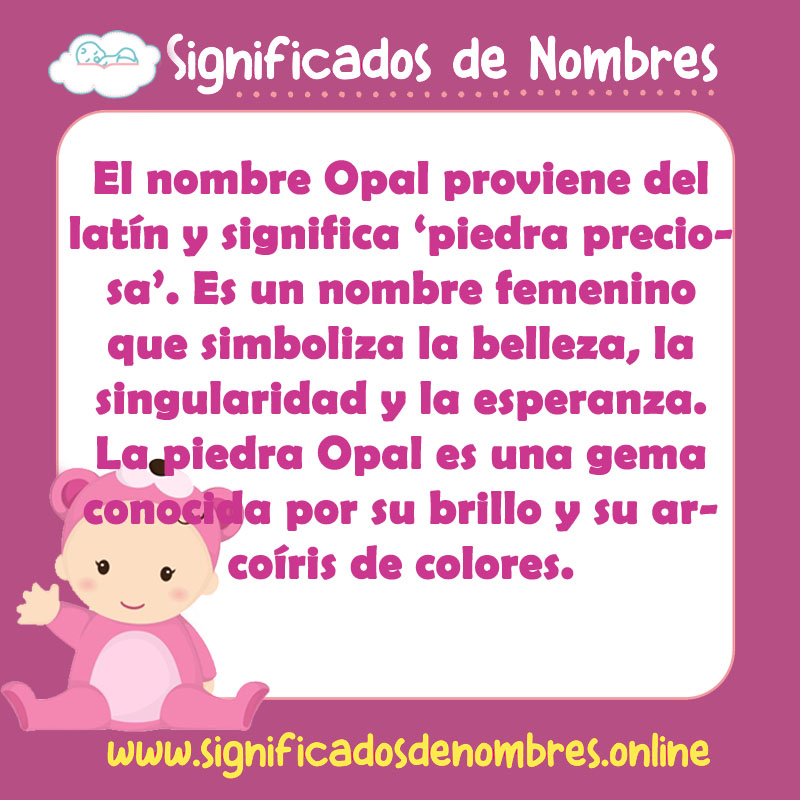 Significado y origen del nombre Opal
