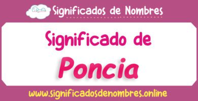Significado de Poncia