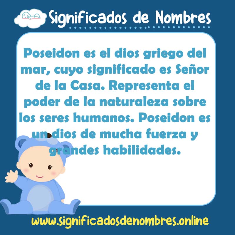 Significado y origen del nombre Poseidon
