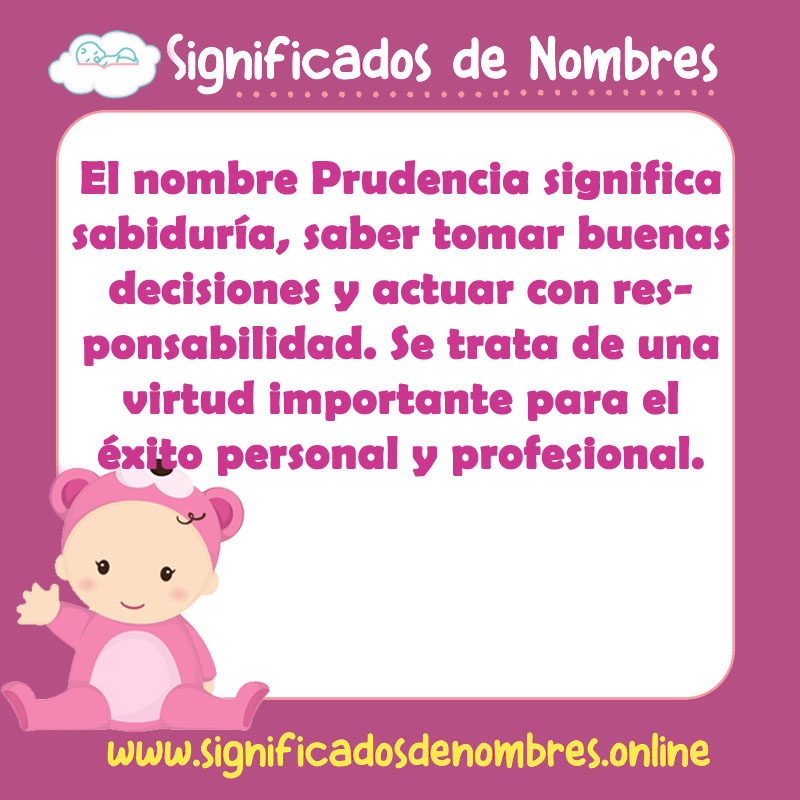 Significado y origen del nombre Prudencia