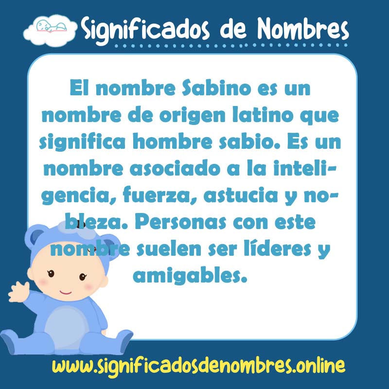 Significado y origen del nombre Sabino