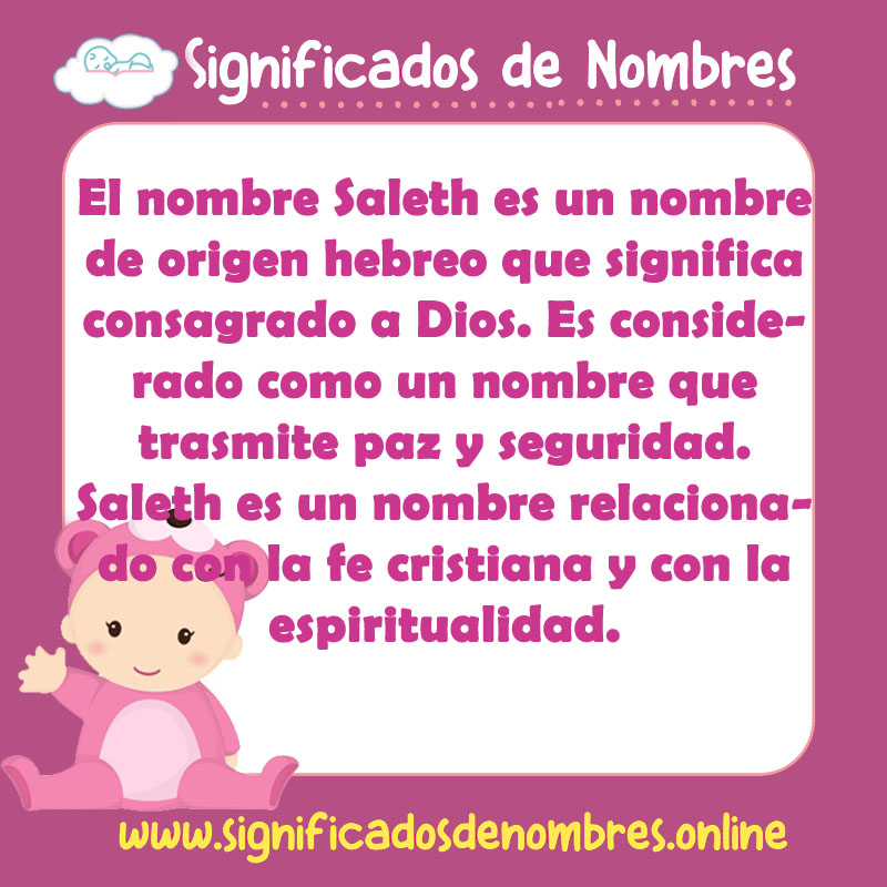Significado y origen del nombre Saleth
