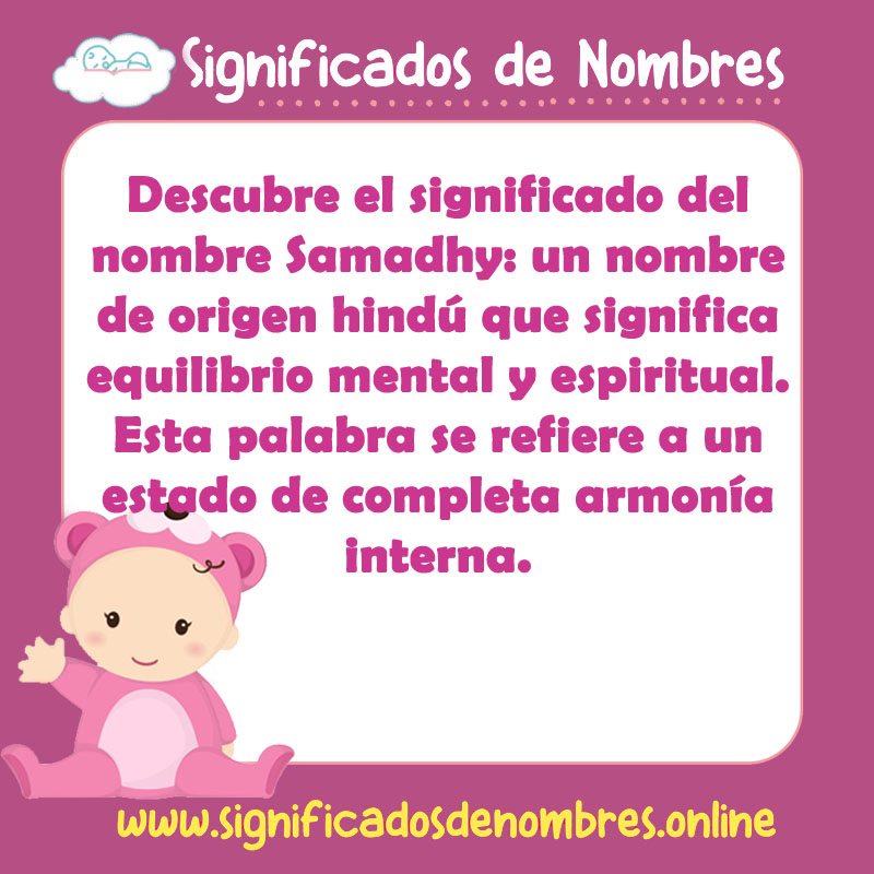Significado y origen del nombre Samadhy