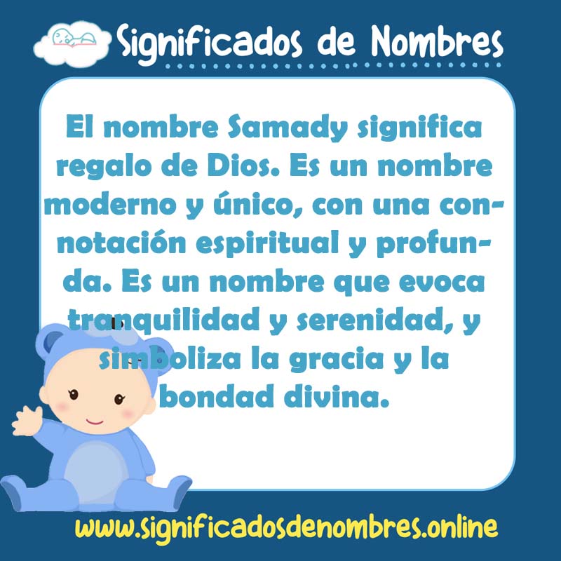 Significado y origen del nombre Samady
