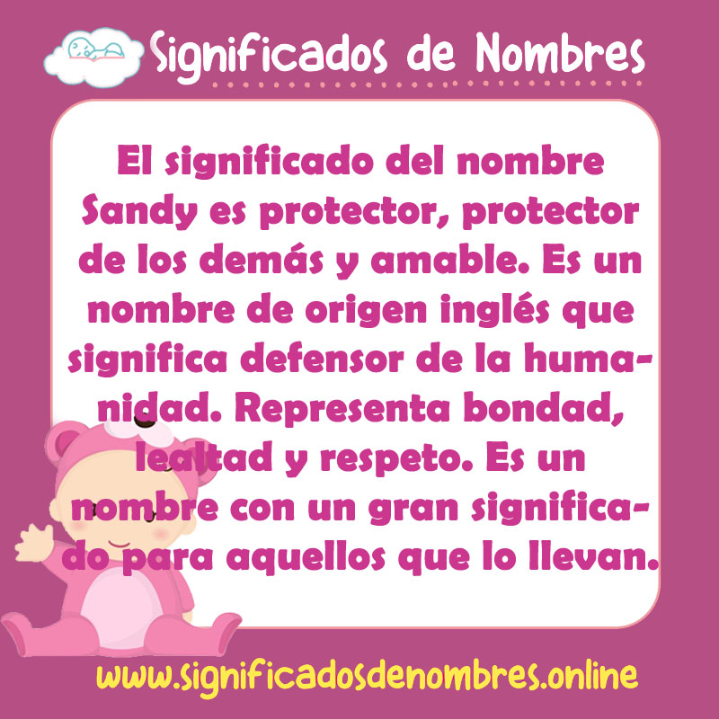 Significado y origen del nombre Sandy
