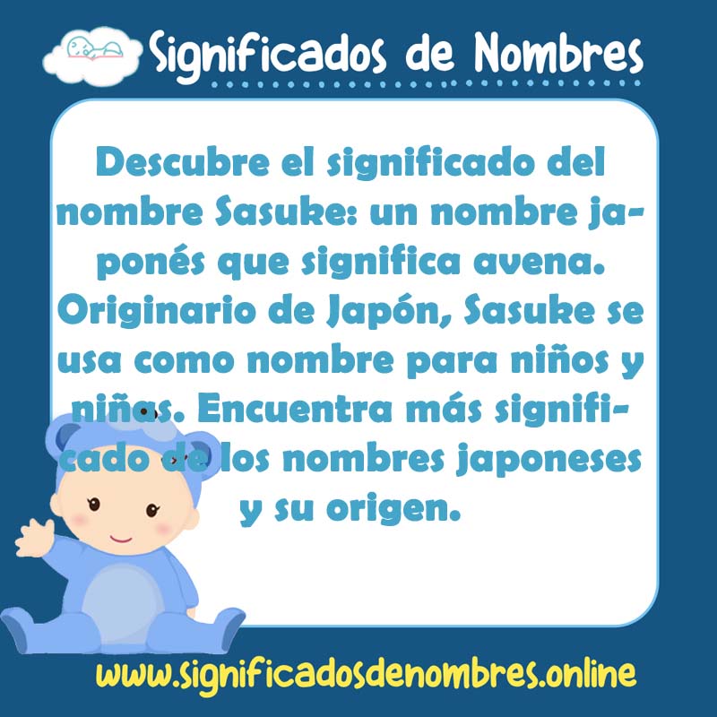 Significado y origen del nombre Sasuke