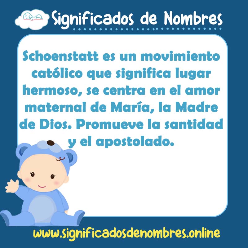 Significado y origen del nombre Schoenstatt