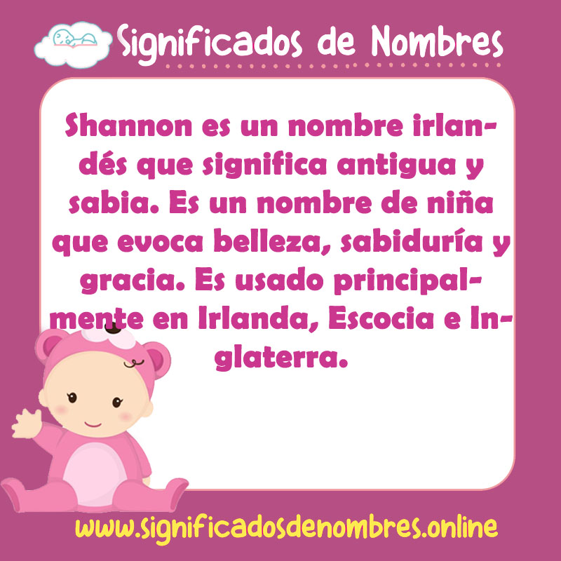 Significado y origen del nombre Shannon