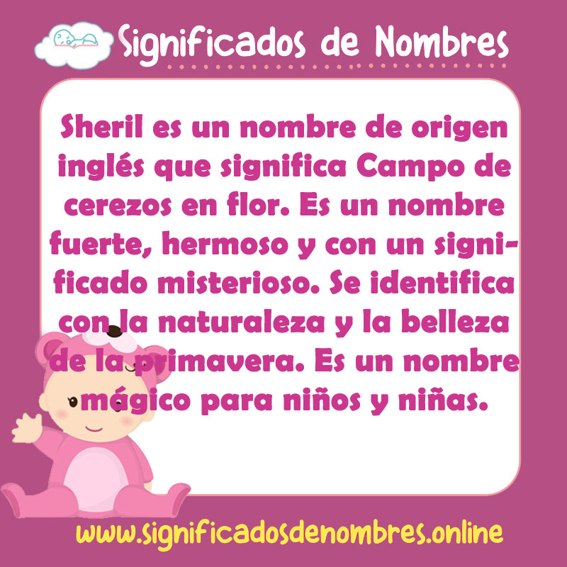 Significado y origen del nombre Sheril