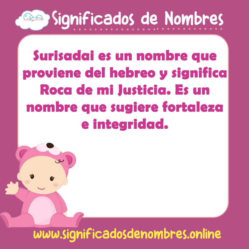 Significado y origen del nombre Surisadai
