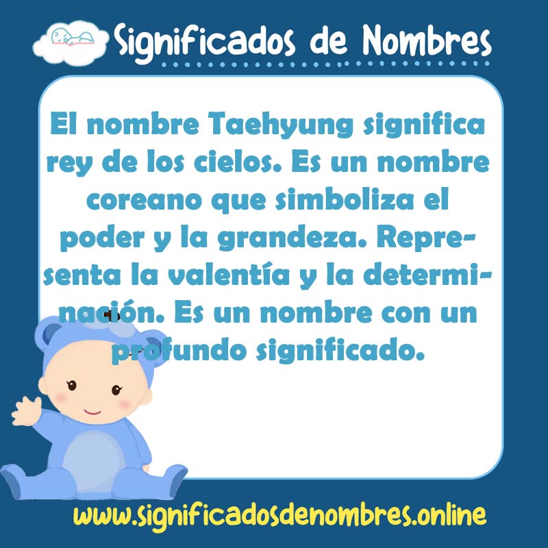 Significado y origen del nombre Taehyung
