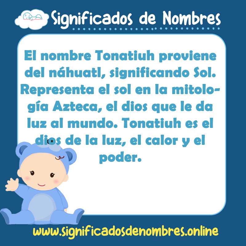Significado y origen del nombre Tonatiuh