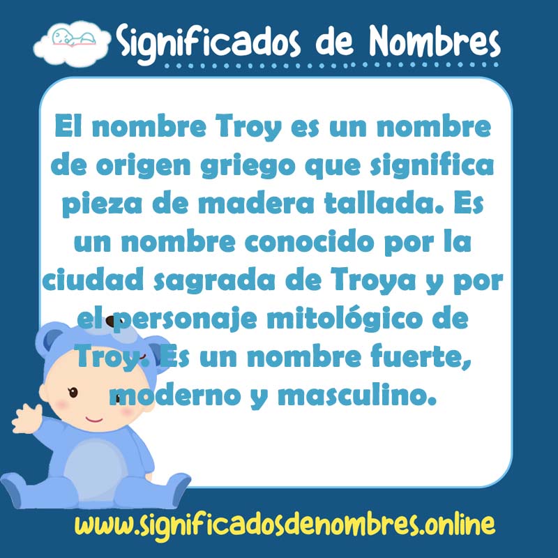 Significado y origen del nombre Troy