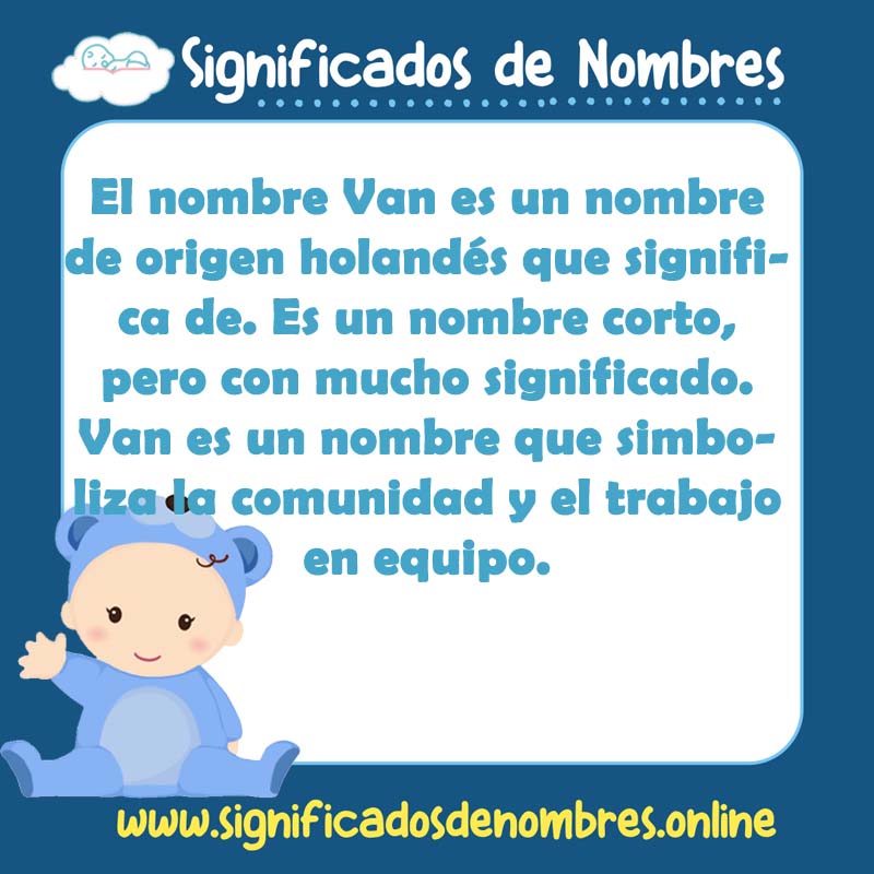 Significado y origen del nombre Van