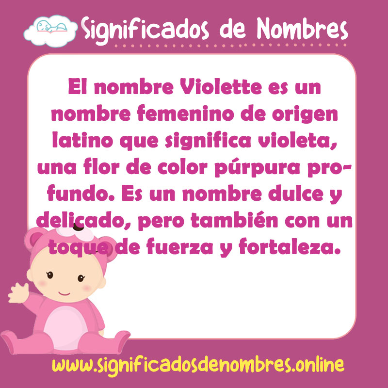 Significado y origen del nombre Violette