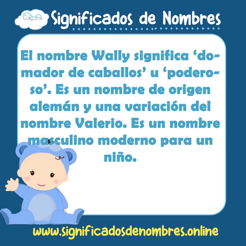 Significado y origen del nombre Wally