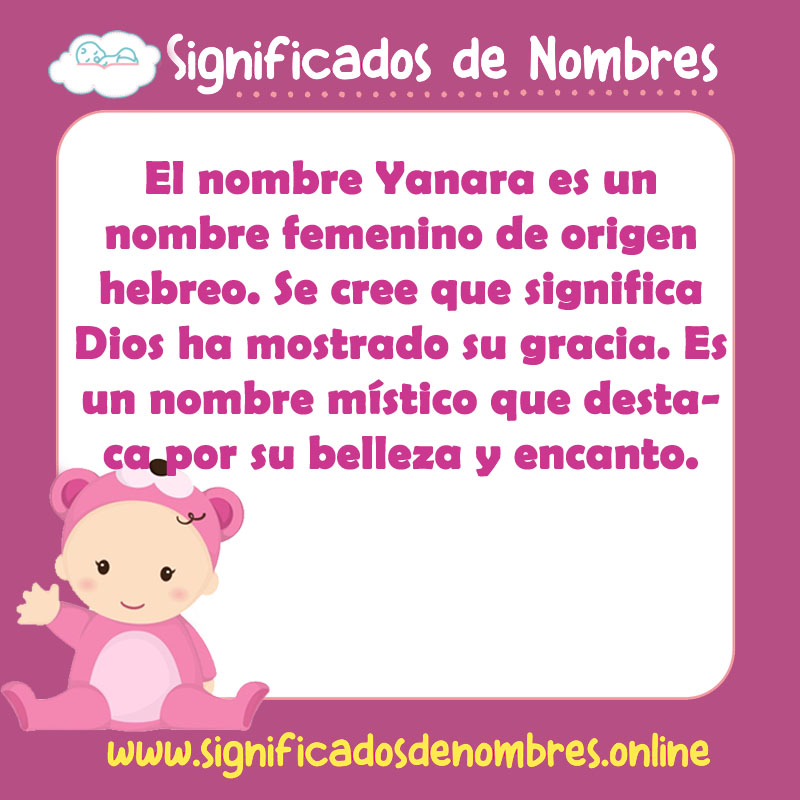 Significado y origen del nombre Yanara