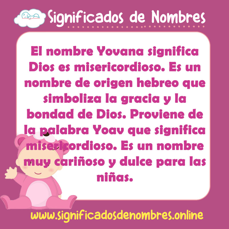 Significado y origen del nombre Yovana
