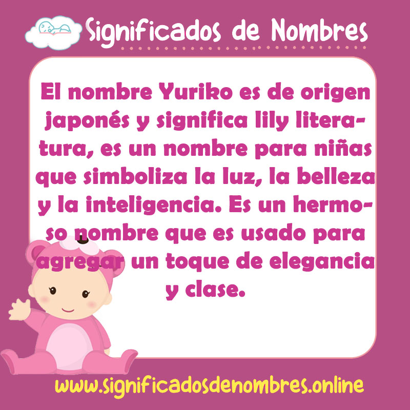 Significado y origen del nombre Yuriko