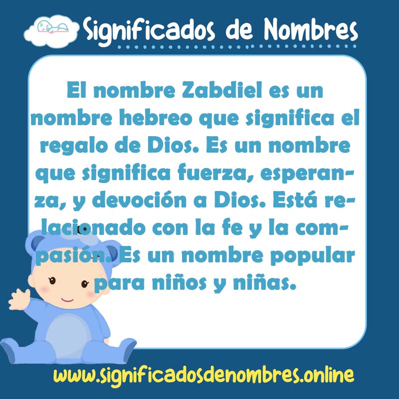 Significado y origen del nombre Zabdiel