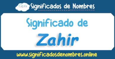 Significado de Zahir