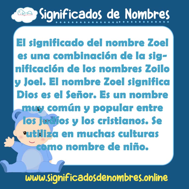 Significado y origen del nombre Zoel