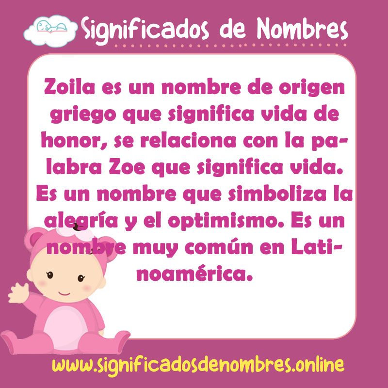 Significado y origen del nombre Zoila