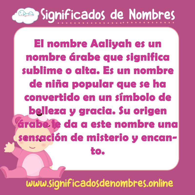 Significado y origen del nombre Aaliyah