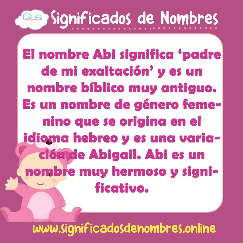 Significado y origen del nombre Abi