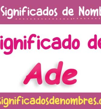 Significado de Ade