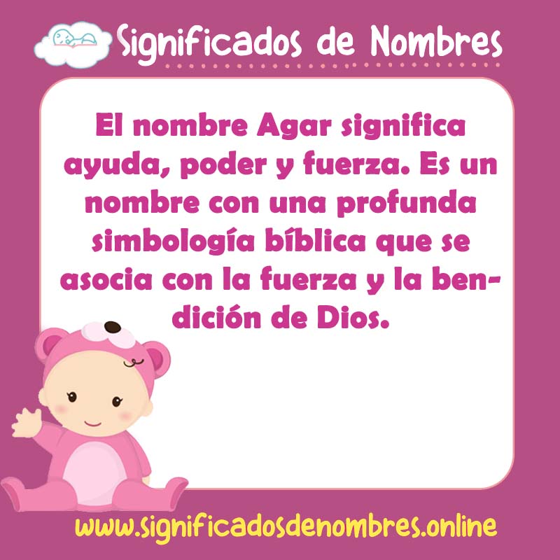 Significado y origen del nombre Agar