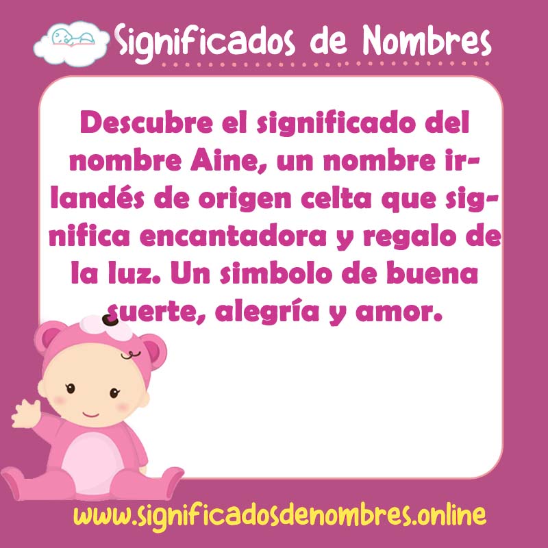 Significado y origen del nombre Aine