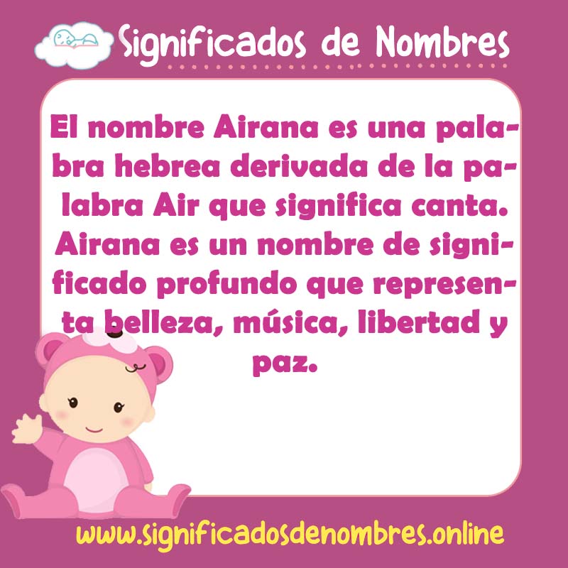 Significado y origen del nombre Airana