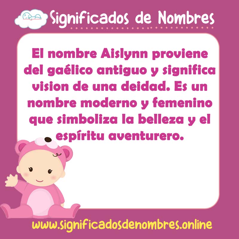 Significado y origen del nombre Aislynn