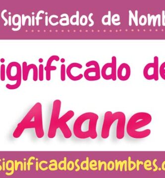Significado de Akane
