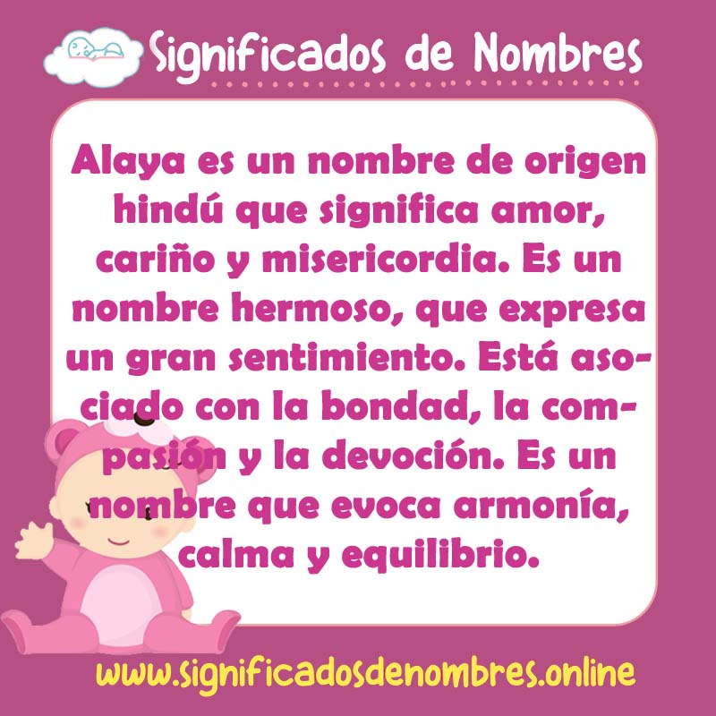 Significado y origen del nombre Alaya