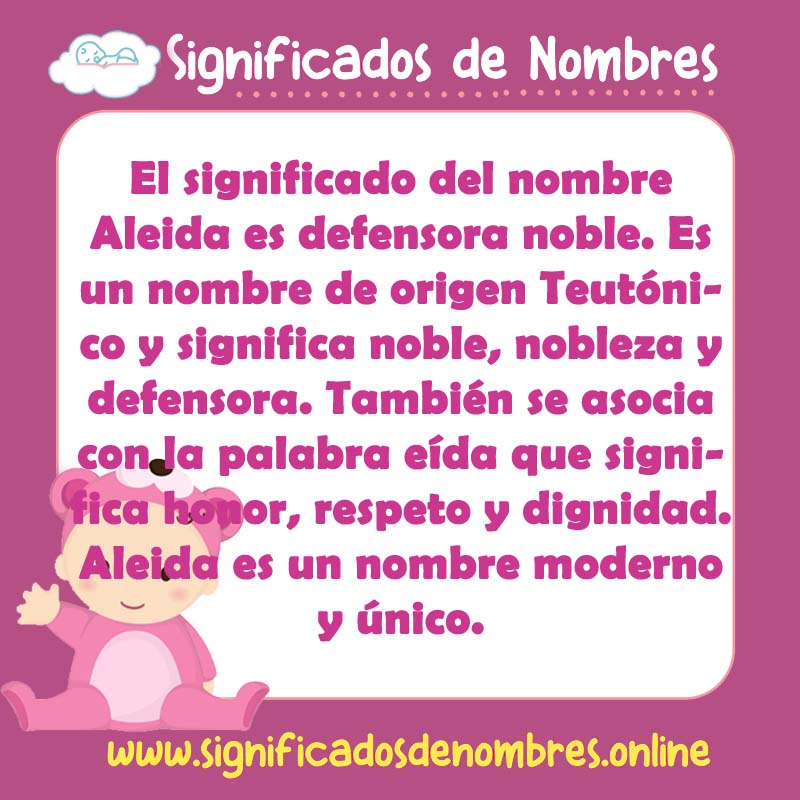 Significado y origen del nombre Aleida
