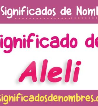 Significado de Aleli
