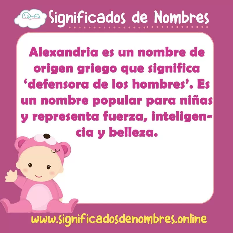 Significado y origen del nombre Alexandria