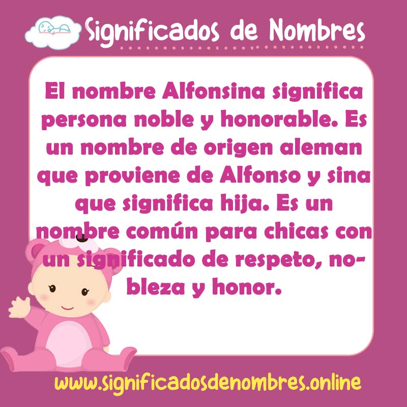 Significado y origen del nombre Alfonsina