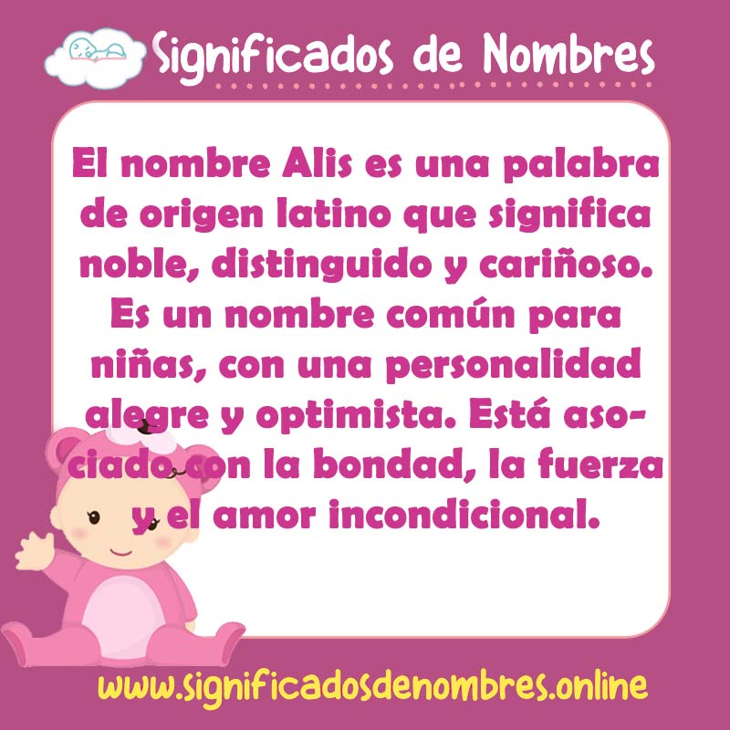 Significado y origen del nombre Alis