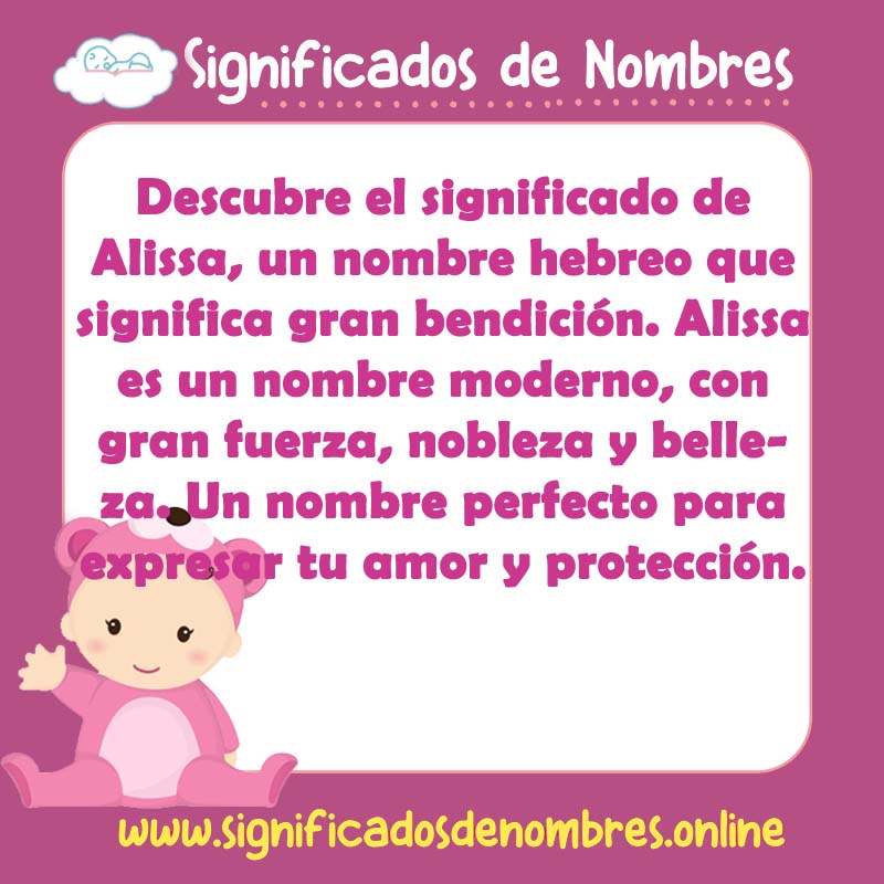 Significado y origen del nombre Alissa